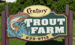 Trout farm sign