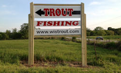 Second Trout Farm sign